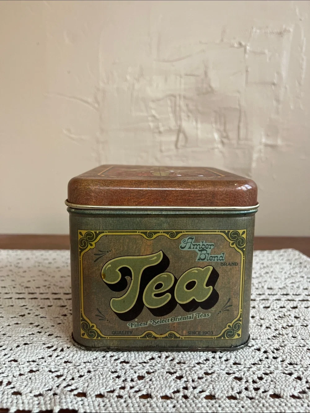 Vintage , Cheinco, Golden Harvest Green Coffee, Tea & Flour Storage Tin Set
